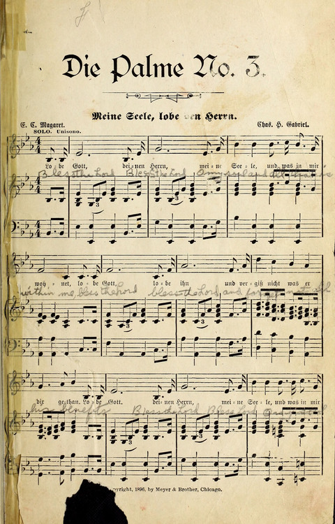 Die Palme No. 3: für Kirchen-Chöre, Sänger, u.s.w. page 3