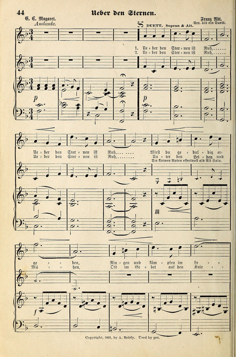 Die Palme No. 3: für Kirchen-Chöre, Sänger, u.s.w. page 44