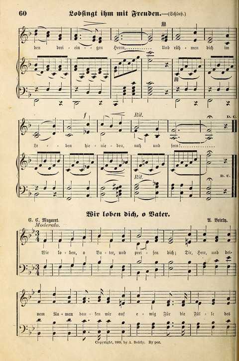 Die Palme No. 3: für Kirchen-Chöre, Sänger, u.s.w. page 60