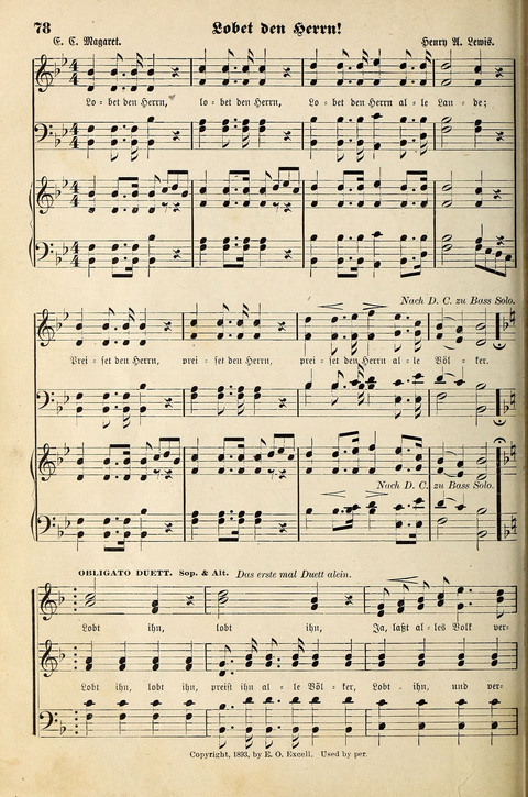 Die Palme No. 3: für Kirchen-Chöre, Sänger, u.s.w. page 78