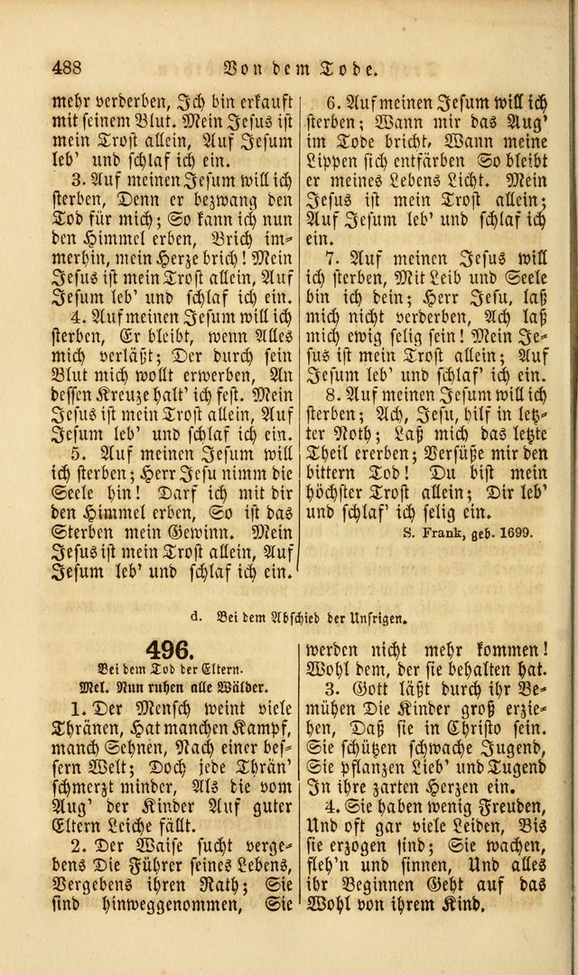 Die Psalmen Davids: nebst einer Sammlung Geistlicher lieder für Oeffentlichen und Privat-Gottesdienst page 490