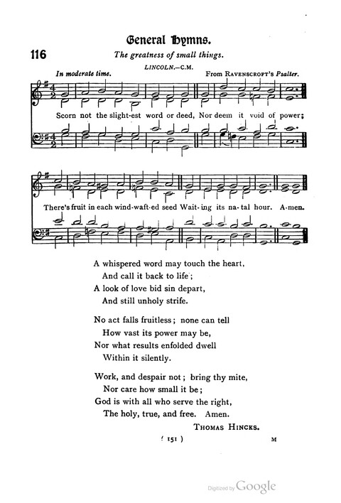 The Day School Hymn Book: with tunes (New and enlarged edition) page 151