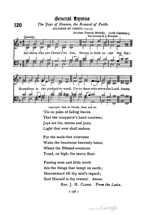 The Day School Hymn Book: with tunes (New and enlarged edition) page 156