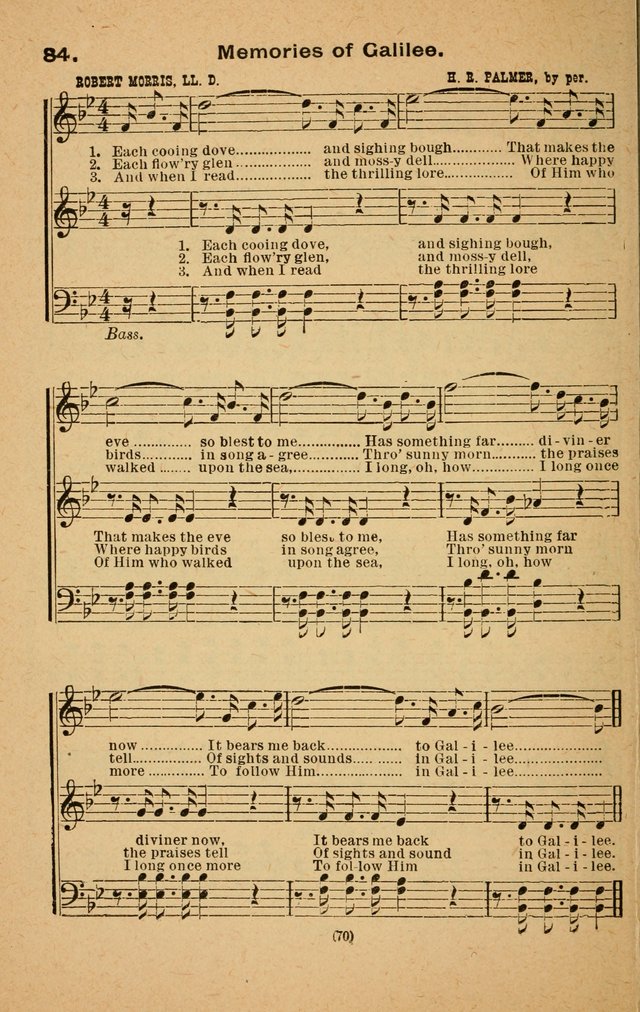 The Evangelist No. 3: for revival, praise and prayer meetings or Sunday schools  (Music edition) page 70