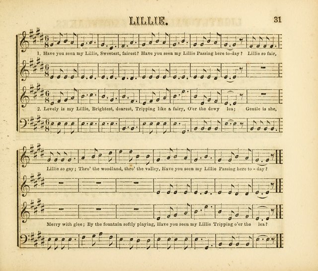 Early Blossoms: a collection of music for Sabbath schools, with rudiments page 31