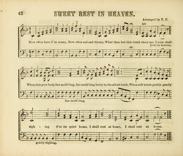 Early Blossoms: a collection of music for Sabbath schools, with rudiments page 42