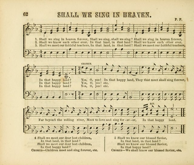 Early Blossoms: a collection of music for Sabbath schools, with rudiments page 62