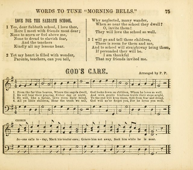 Early Blossoms: a collection of music for Sabbath schools, with rudiments page 75