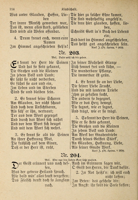 Evangelisches Gesangbuch: für die deutschen Congregational-Gemeinden von Nork-Amerika page 114