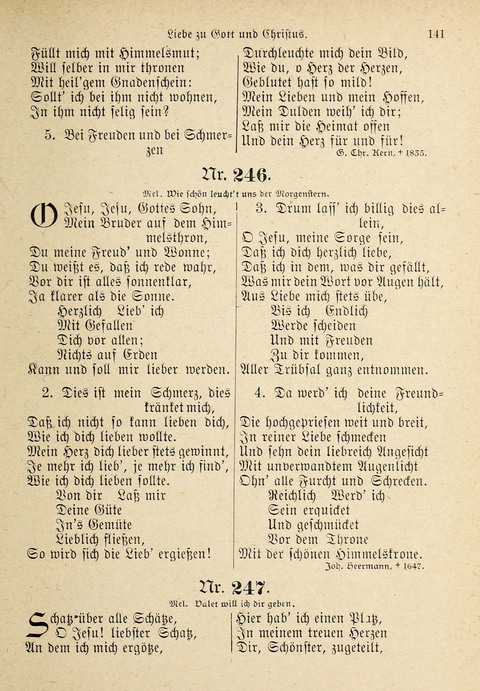 Evangelisches Gesangbuch: für die deutschen Congregational-Gemeinden von Nork-Amerika page 141