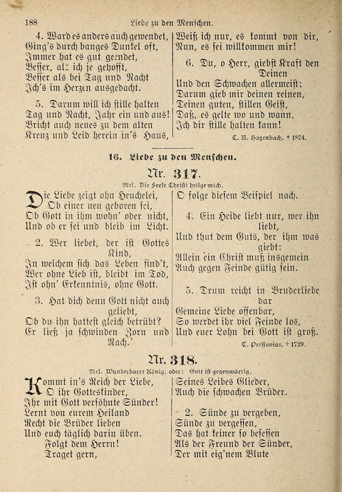 Evangelisches Gesangbuch: für die deutschen Congregational-Gemeinden von Nork-Amerika page 188