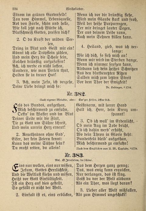 Evangelisches Gesangbuch: für die deutschen Congregational-Gemeinden von Nork-Amerika page 224