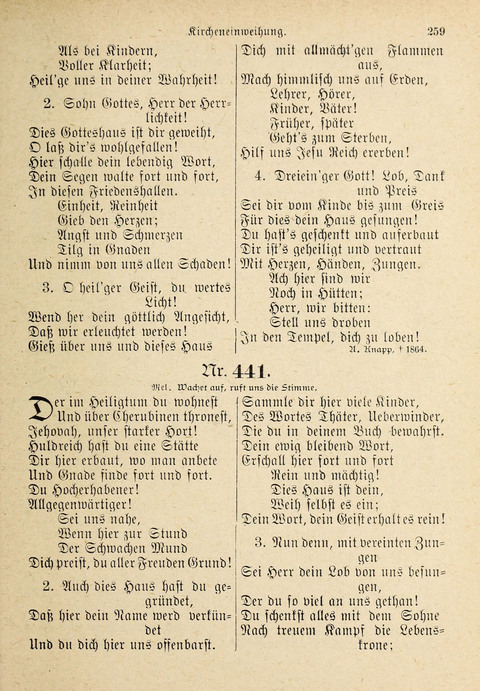 Evangelisches Gesangbuch: für die deutschen Congregational-Gemeinden von Nork-Amerika page 259