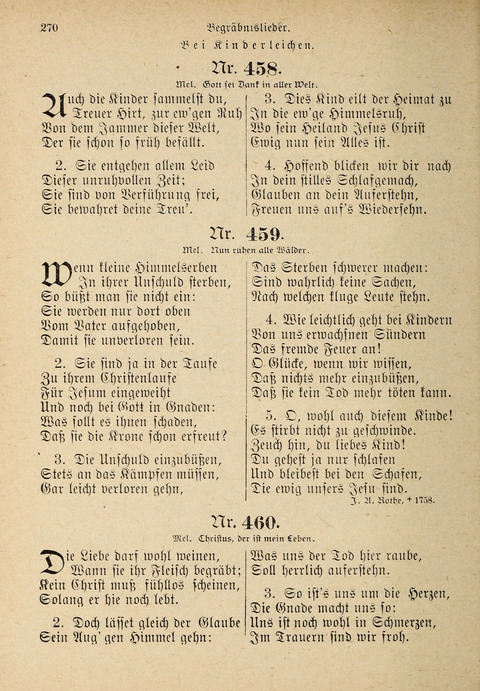 Evangelisches Gesangbuch: für die deutschen Congregational-Gemeinden von Nork-Amerika page 270