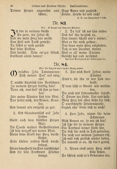 Evangelisches Gesangbuch: für die deutschen Congregational-Gemeinden von Nork-Amerika page 46