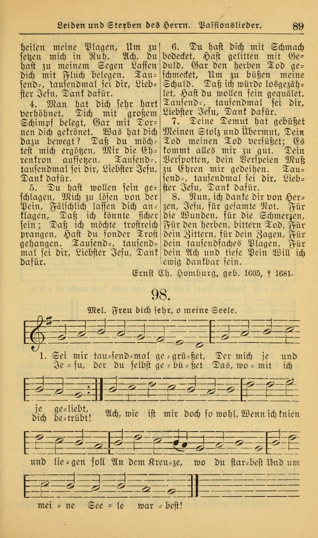 Evangelisches Gesangbuch: herausgegeben von der Deutschen Evangelischen Synode von Nord-Amerika (Revidierte Ausgabe) page 98