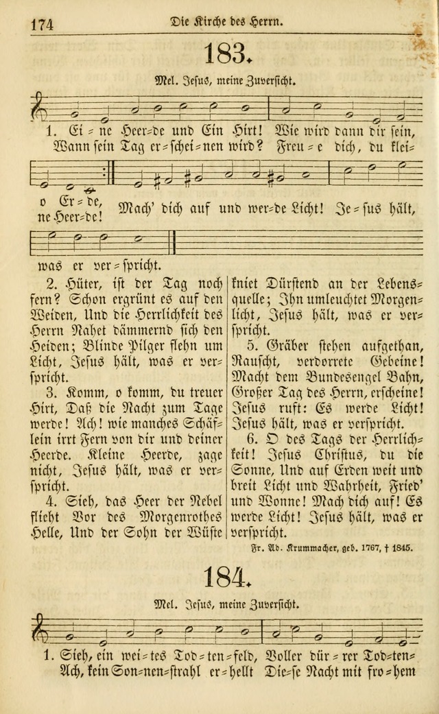 Evangelisches Gesangbuch: herausgegeben von dem Evangelischen Kirchenvereindes Westens page 185