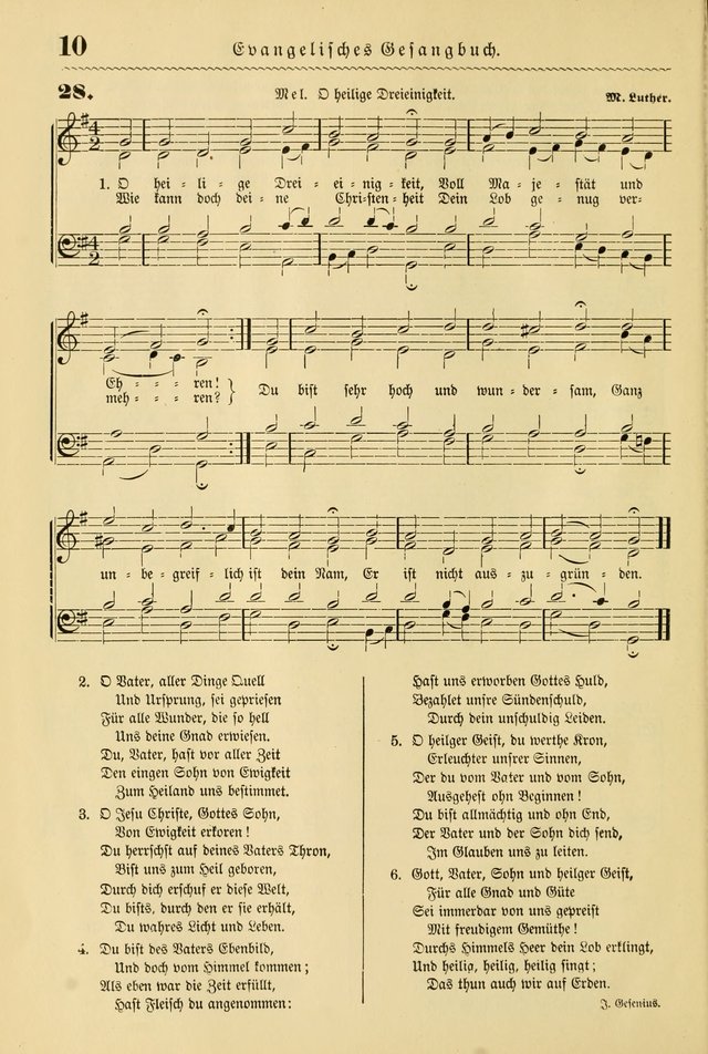 Evangelisches Gesangbuch mit vierstimmigen Melodien: für den öffentlichen und häuslichen Gottesdienst page 10