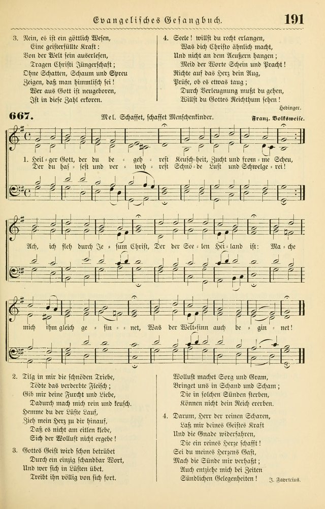 Evangelisches Gesangbuch mit vierstimmigen Melodien: für den öffentlichen und häuslichen Gottesdienst page 191