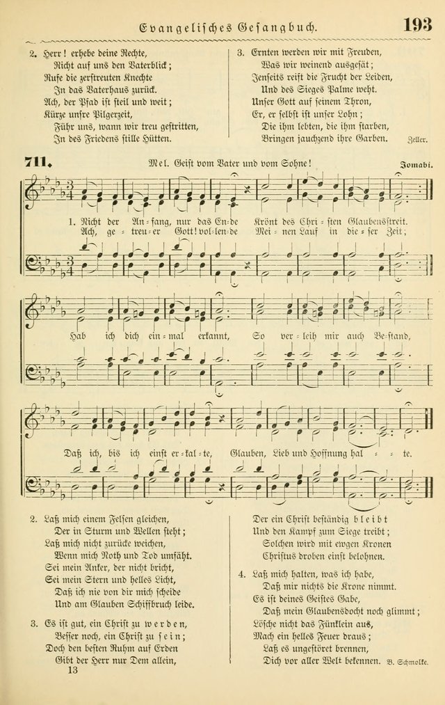 Evangelisches Gesangbuch mit vierstimmigen Melodien: für den öffentlichen und häuslichen Gottesdienst page 193