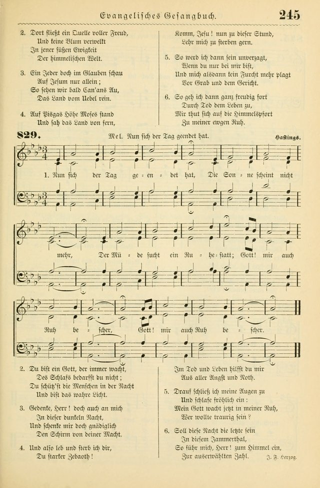 Evangelisches Gesangbuch mit vierstimmigen Melodien: für den öffentlichen und häuslichen Gottesdienst page 245