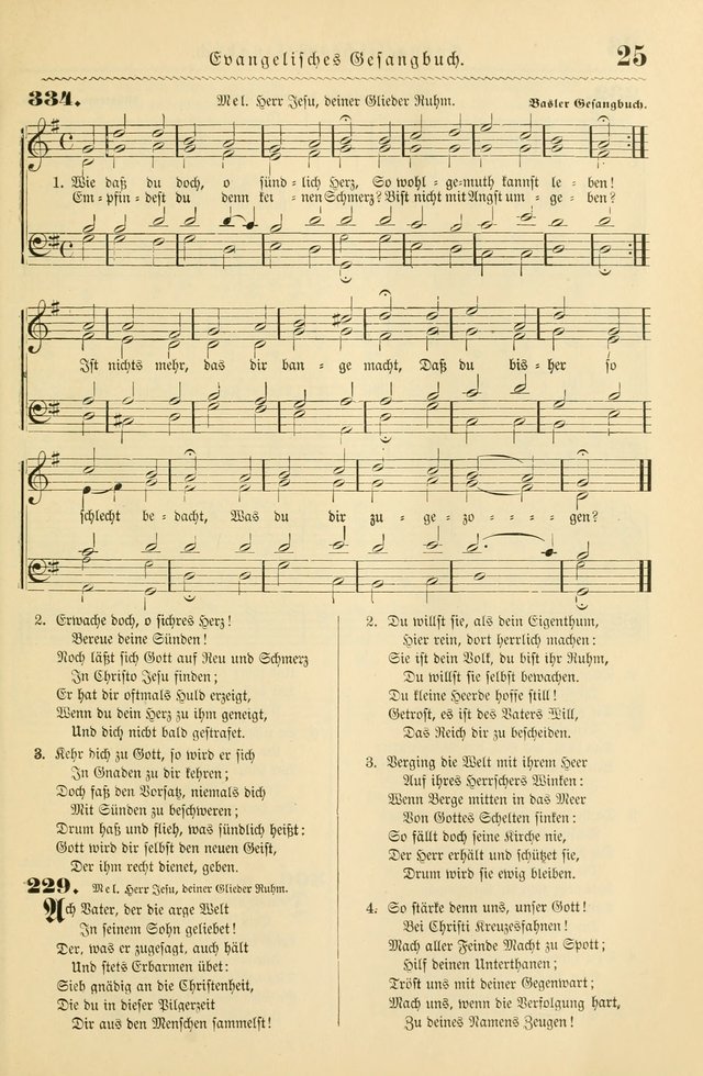 Evangelisches Gesangbuch mit vierstimmigen Melodien: für den öffentlichen und häuslichen Gottesdienst page 25
