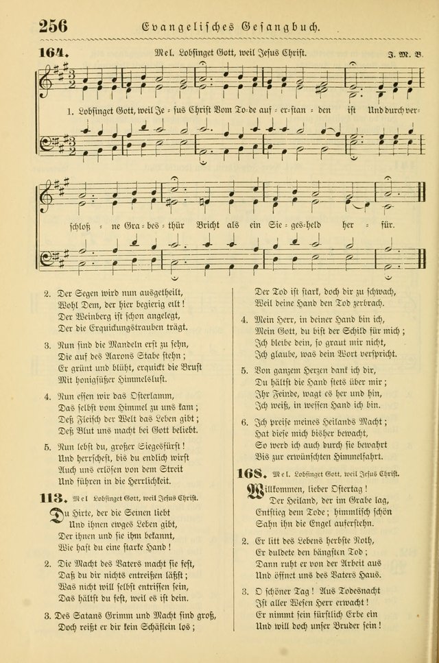 Evangelisches Gesangbuch mit vierstimmigen Melodien: für den öffentlichen und häuslichen Gottesdienst page 256