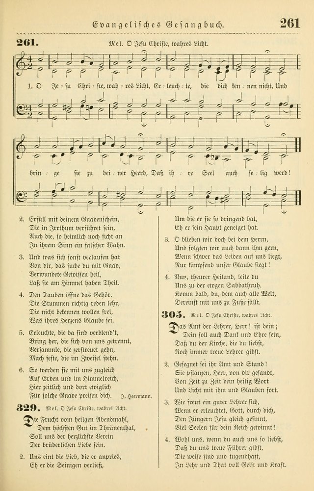 Evangelisches Gesangbuch mit vierstimmigen Melodien: für den öffentlichen und häuslichen Gottesdienst page 261