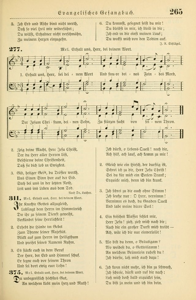 Evangelisches Gesangbuch mit vierstimmigen Melodien: für den öffentlichen und häuslichen Gottesdienst page 265