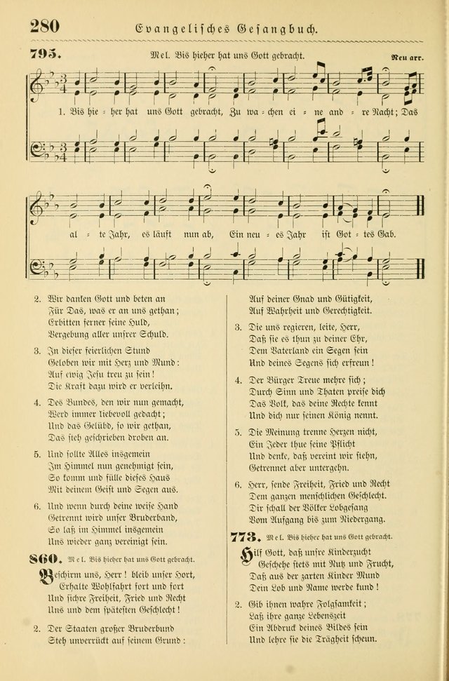 Evangelisches Gesangbuch mit vierstimmigen Melodien: für den öffentlichen und häuslichen Gottesdienst page 280