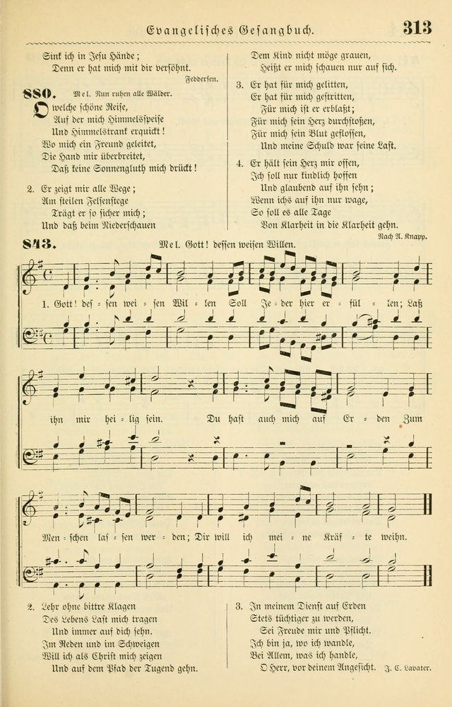 Evangelisches Gesangbuch mit vierstimmigen Melodien: für den öffentlichen und häuslichen Gottesdienst page 313