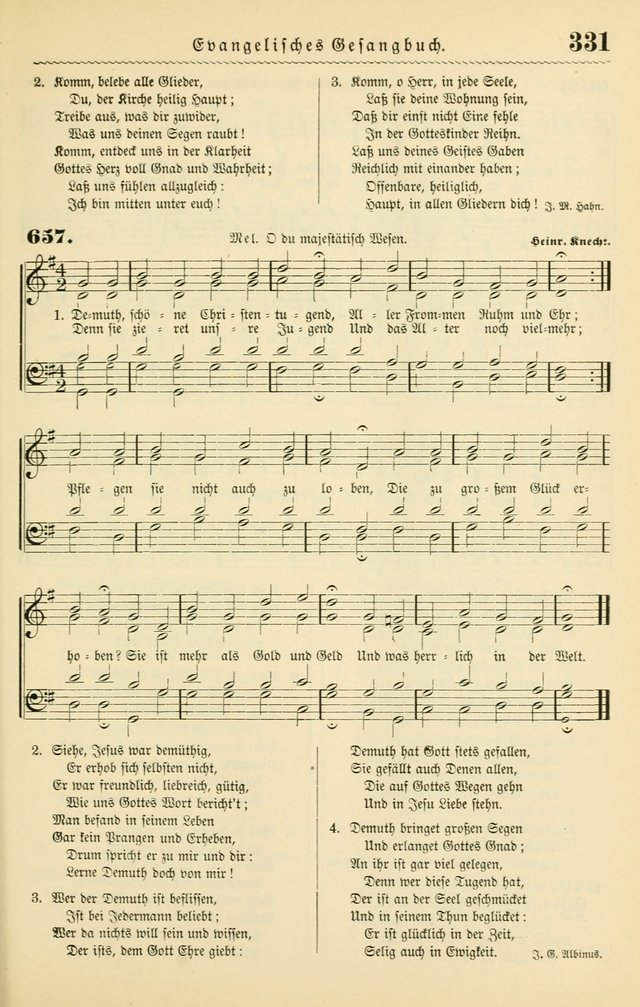 Evangelisches Gesangbuch mit vierstimmigen Melodien: für den öffentlichen und häuslichen Gottesdienst page 331