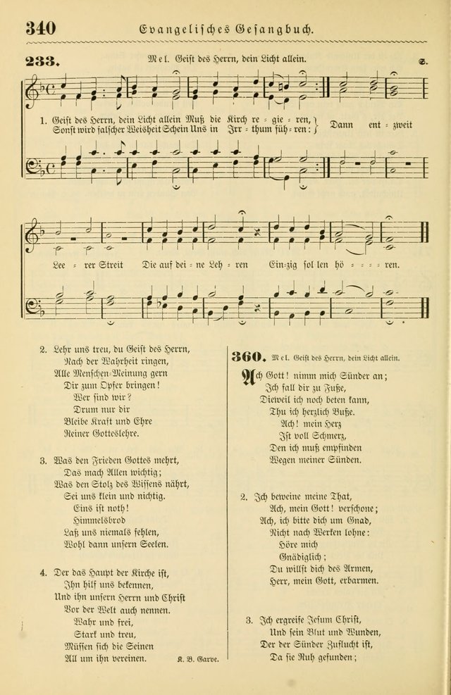 Evangelisches Gesangbuch mit vierstimmigen Melodien: für den öffentlichen und häuslichen Gottesdienst page 340