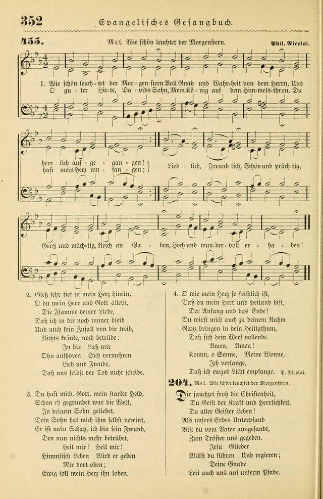 Evangelisches Gesangbuch mit vierstimmigen Melodien: für den öffentlichen und häuslichen Gottesdienst page 352