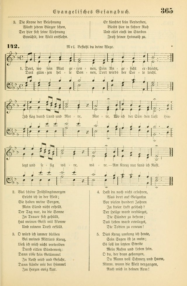 Evangelisches Gesangbuch mit vierstimmigen Melodien: für den öffentlichen und häuslichen Gottesdienst page 365