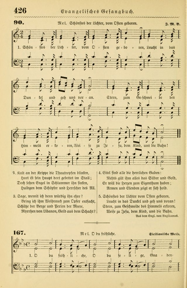 Evangelisches Gesangbuch mit vierstimmigen Melodien: für den öffentlichen und häuslichen Gottesdienst page 426