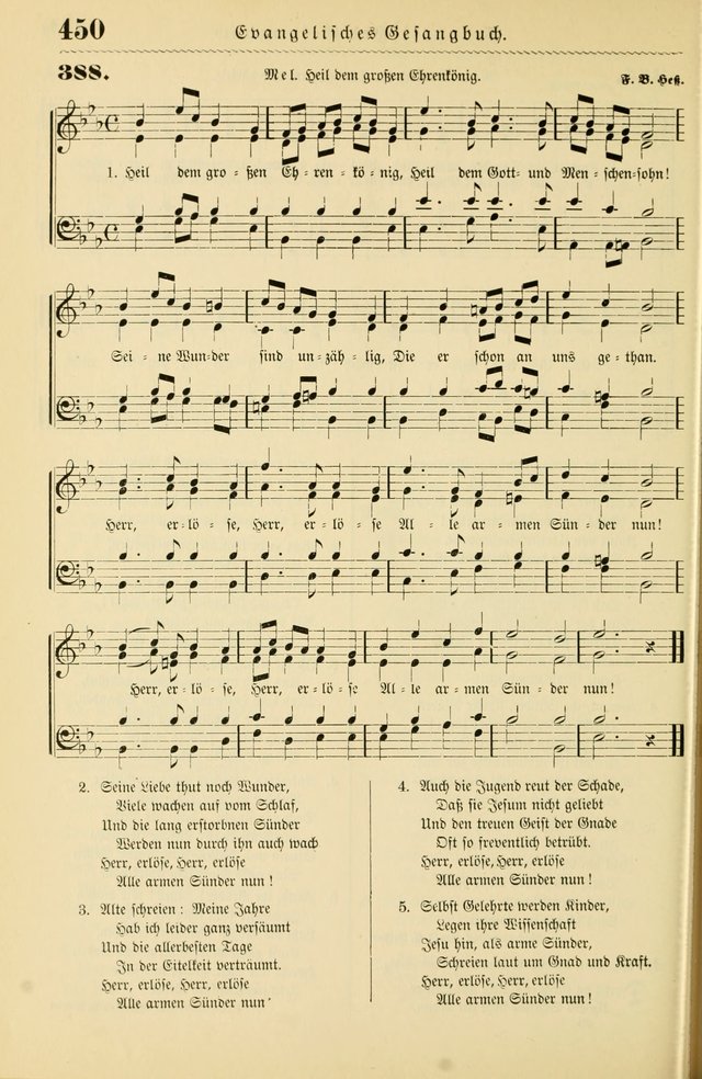 Evangelisches Gesangbuch mit vierstimmigen Melodien: für den öffentlichen und häuslichen Gottesdienst page 450