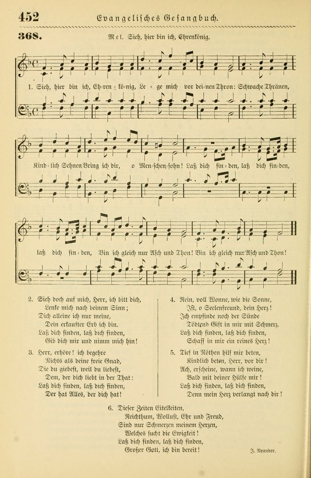 Evangelisches Gesangbuch mit vierstimmigen Melodien: für den öffentlichen und häuslichen Gottesdienst page 452
