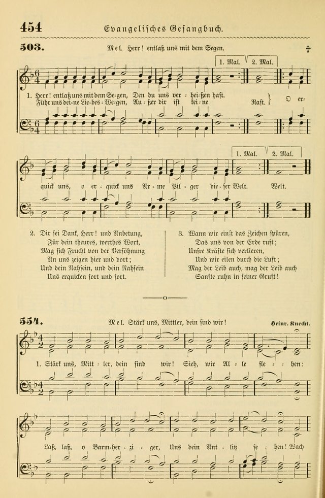 Evangelisches Gesangbuch mit vierstimmigen Melodien: für den öffentlichen und häuslichen Gottesdienst page 454