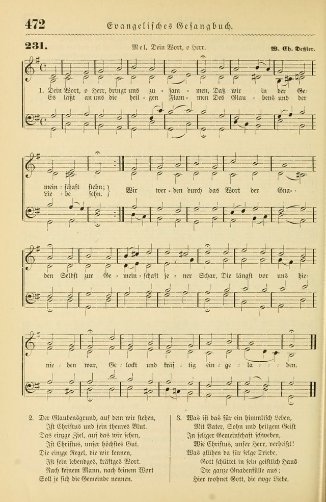 Evangelisches Gesangbuch mit vierstimmigen Melodien: für den öffentlichen und häuslichen Gottesdienst page 472