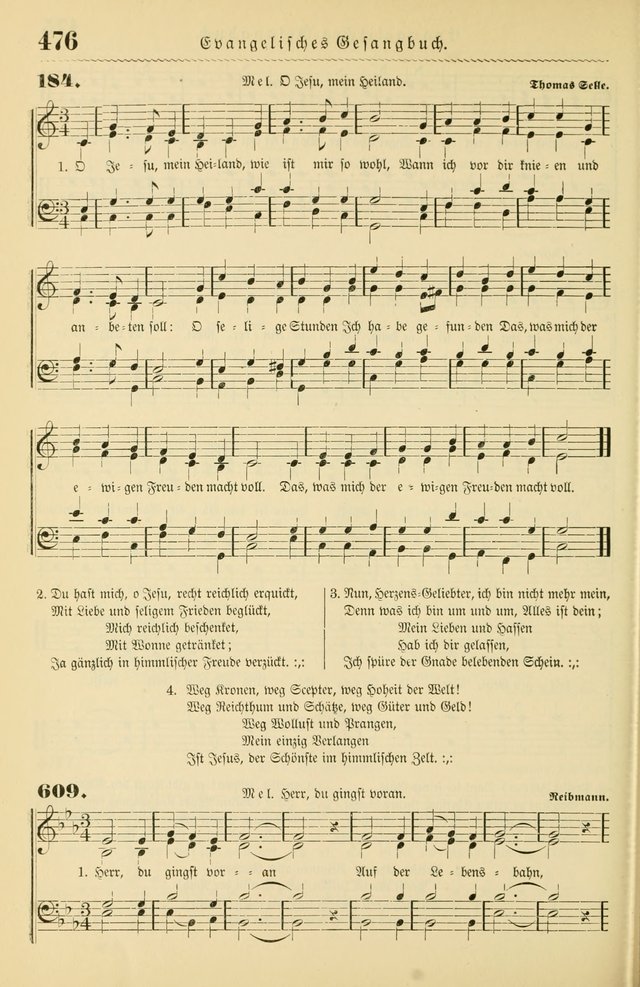 Evangelisches Gesangbuch mit vierstimmigen Melodien: für den öffentlichen und häuslichen Gottesdienst page 476