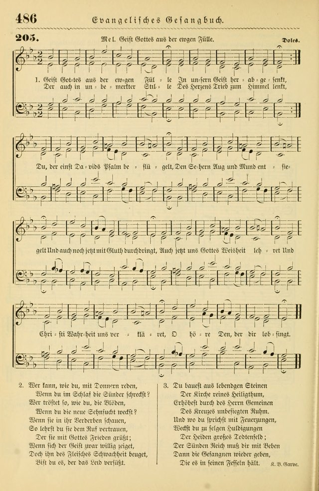 Evangelisches Gesangbuch mit vierstimmigen Melodien: für den öffentlichen und häuslichen Gottesdienst page 486