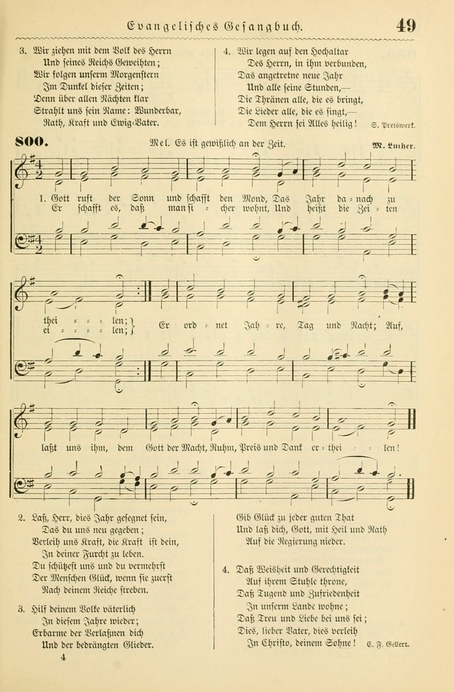 Evangelisches Gesangbuch mit vierstimmigen Melodien: für den öffentlichen und häuslichen Gottesdienst page 49