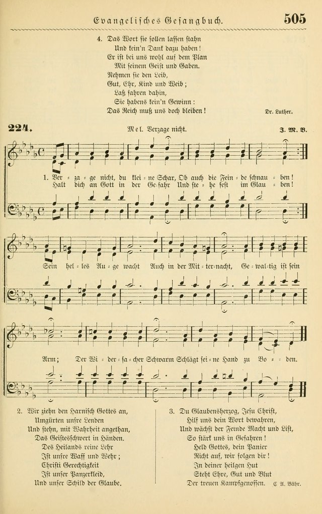 Evangelisches Gesangbuch mit vierstimmigen Melodien: für den öffentlichen und häuslichen Gottesdienst page 505
