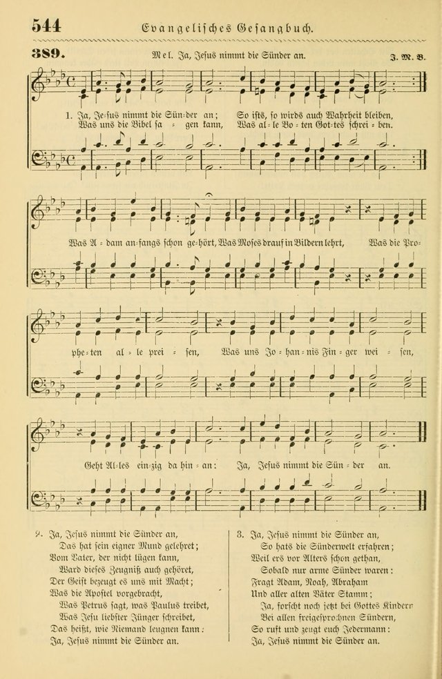 Evangelisches Gesangbuch mit vierstimmigen Melodien: für den öffentlichen und häuslichen Gottesdienst page 544