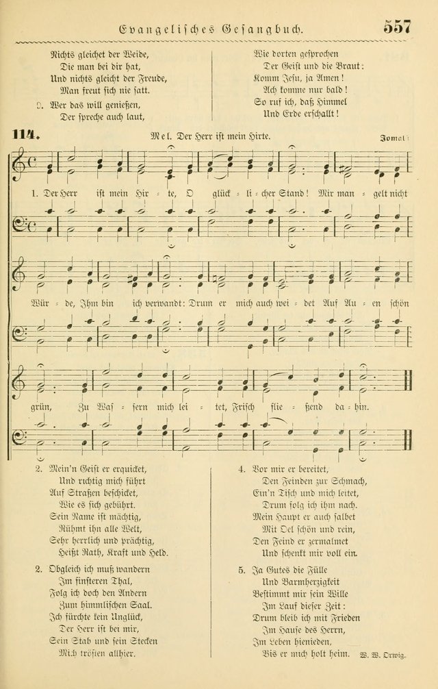 Evangelisches Gesangbuch mit vierstimmigen Melodien: für den öffentlichen und häuslichen Gottesdienst page 557