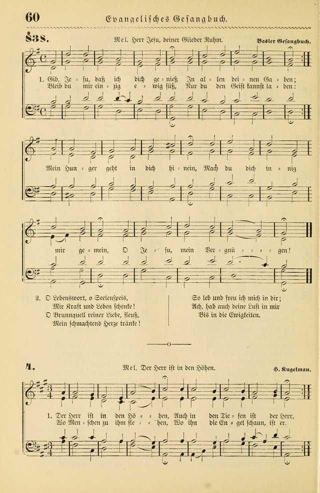 Evangelisches Gesangbuch mit vierstimmigen Melodien: für den öffentlichen und häuslichen Gottesdienst page 60