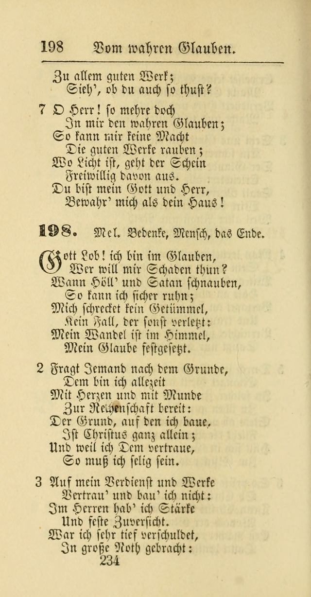 Evangelisches Gesangbuch: oder eine sammlung geistreicher lieder zum gebrauch der Evangelischen Gemeinschaft und aller heilsuchenden seelen page 234