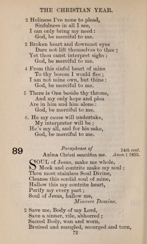 The English Hymnal page 72