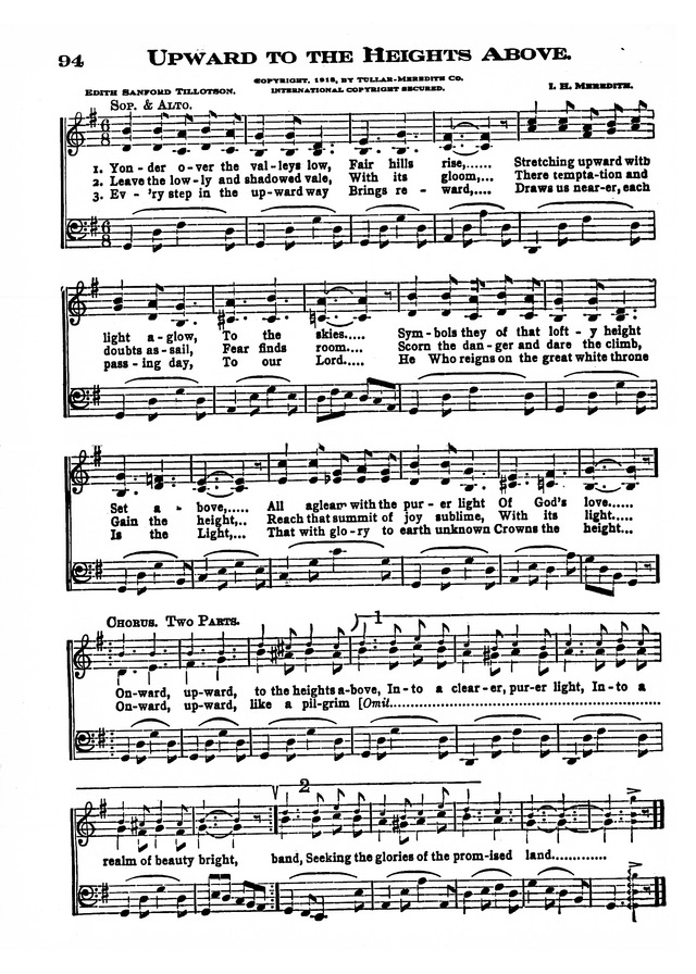 The Excelsior Hymnal page 94